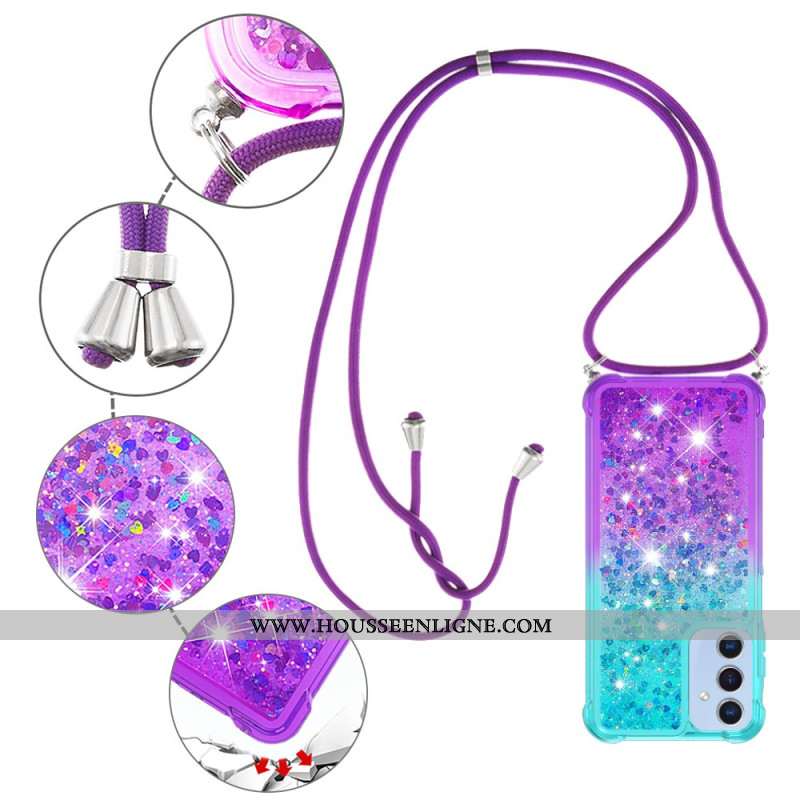 Coque à Cordon Samsung Galaxy A17 4G / 5G Gradient Paillettes