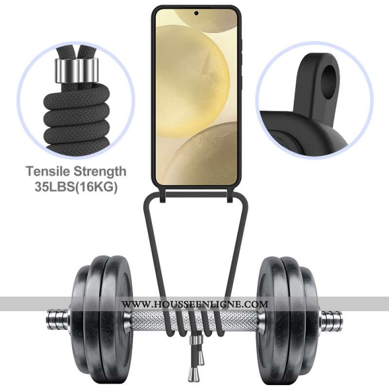 Coque à Cordon Samsung Galaxy S25 5G Silicone Liquide