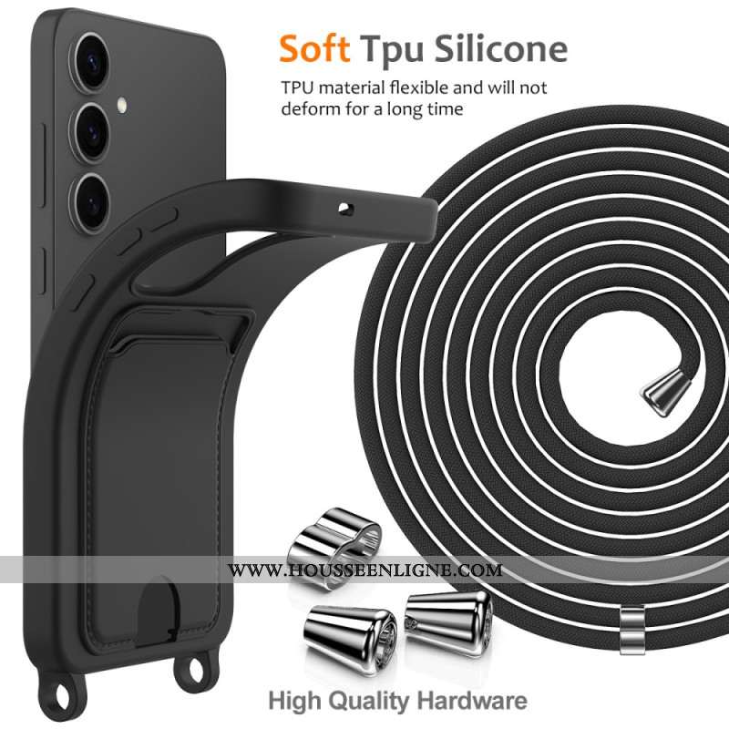 Coque à Cordon Samsung Galaxy S25 Plus 5G Porte-Carte