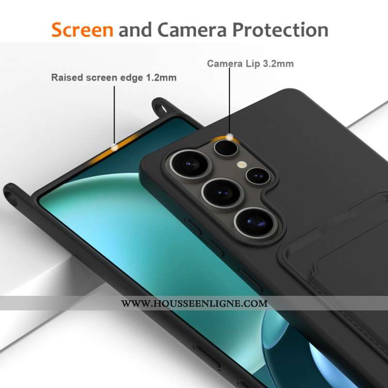 Coque à Cordon Samsung Galaxy S25 Ultra 5G Porte-Cartes