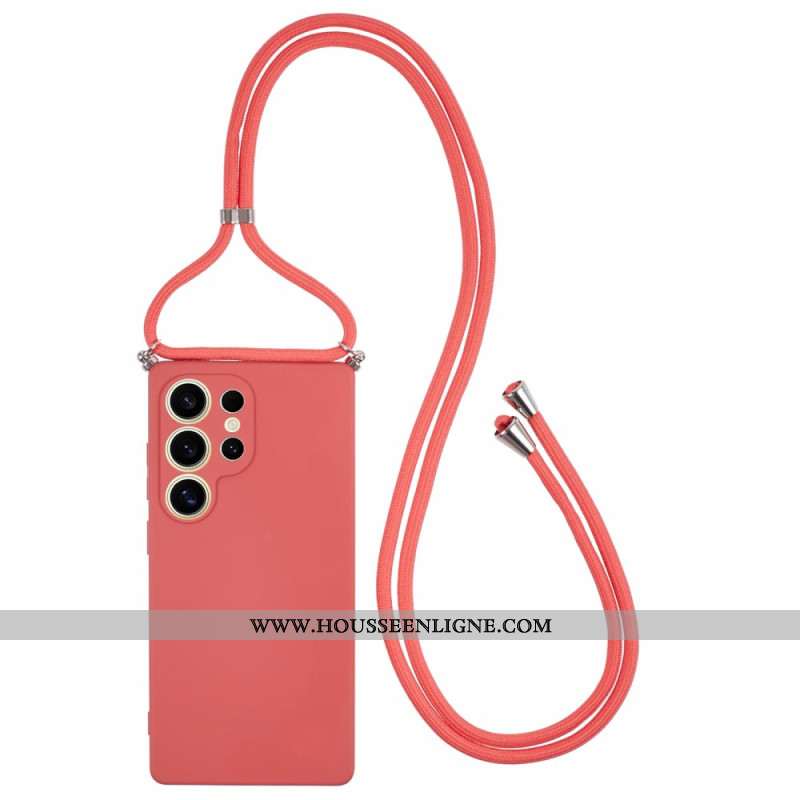 Coque à Cordon Samsung Galaxy S25 Ultra 5G Surface Caoutchoutée