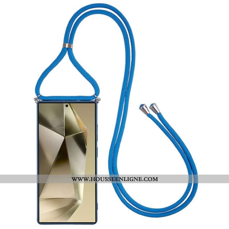 Coque à Cordon Samsung Galaxy S25 Ultra 5G Surface Caoutchoutée