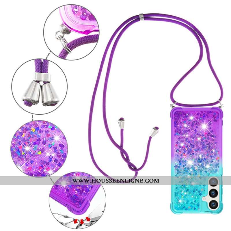 Coque à Cordon Samsung Galaxy S26 Gradient Paillettes