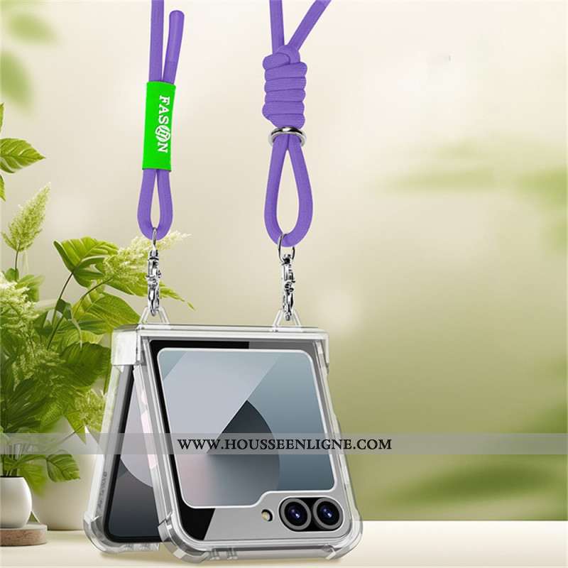 Coque à Cordon Samsung Galaxy Z Flip 7 FE / Z Flip 6 Transparente