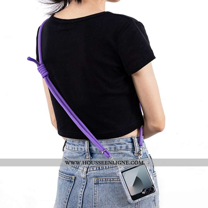 Coque à Cordon Samsung Galaxy Z Flip 7 FE / Z Flip 6 Transparente