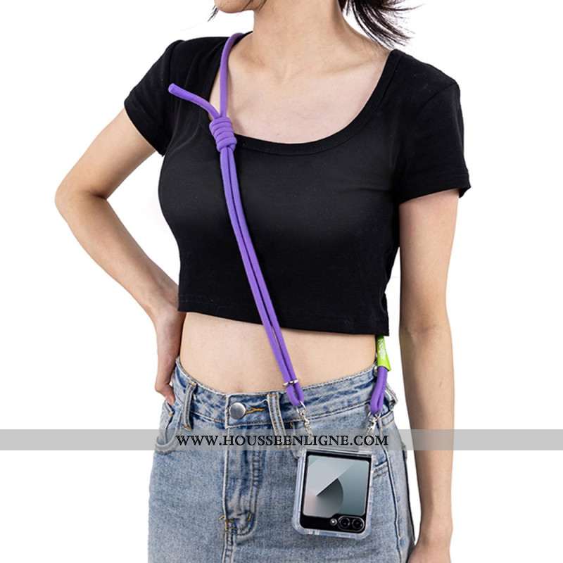 Coque à Cordon Samsung Galaxy Z Flip 7 FE / Z Flip 6 Transparente