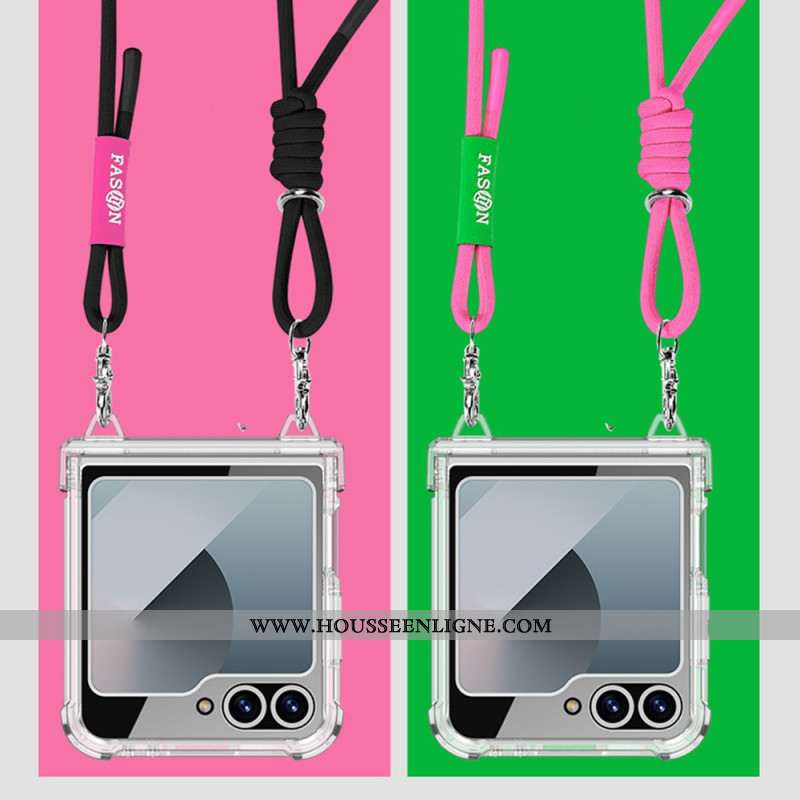 Coque à Cordon Samsung Galaxy Z Flip 7 FE / Z Flip 6 Transparente