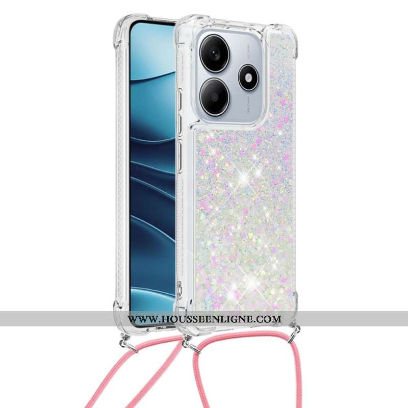 Coque à Cordon Xiaomi Redmi Note 14 4G Paillettes