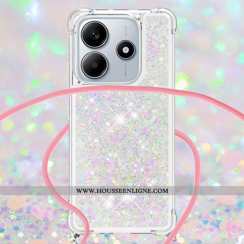 Coque à Cordon Xiaomi Redmi Note 14 4G Paillettes