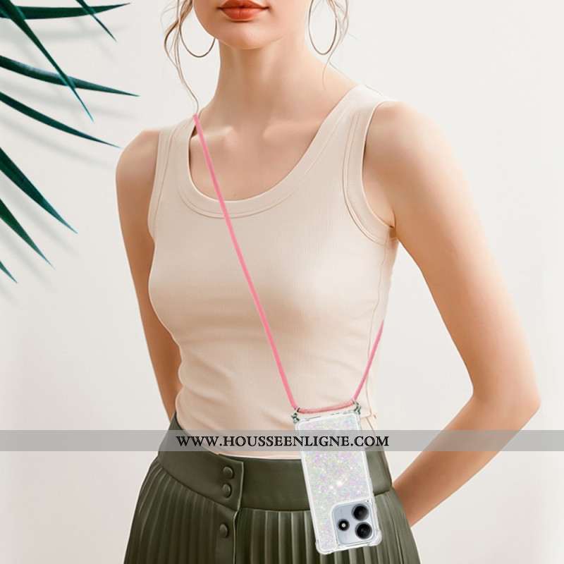 Coque à Cordon Xiaomi Redmi Note 14 4G Paillettes