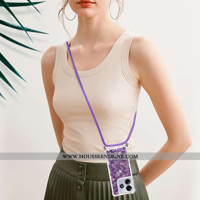 Coque à Cordon Xiaomi Redmi Note 14 5G Paillettes