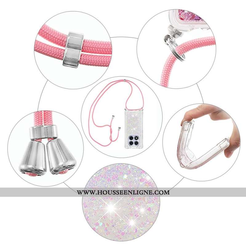 Coque à Cordon Xiaomi Redmi Note 14 Pro 5G / Poco X7 5G Paillettes