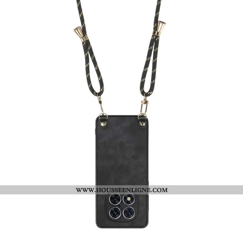 Coque à Cordon Xiaomi Redmi Note 14 Pro 5G / Poco X7 Effet Cuir