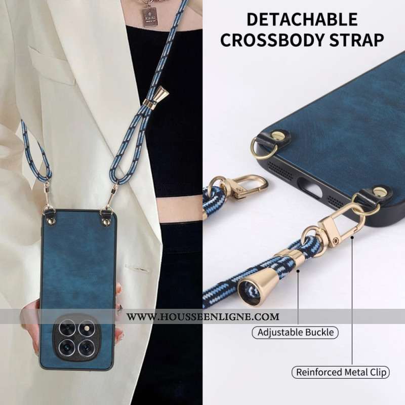 Coque à Cordon Xiaomi Redmi Note 14 Pro 5G / Poco X7 Effet Cuir