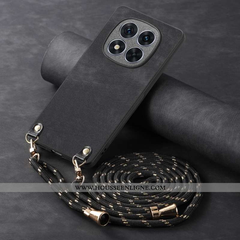 Coque à Cordon Xiaomi Redmi Note 14 Pro 5G / Poco X7 Effet Cuir