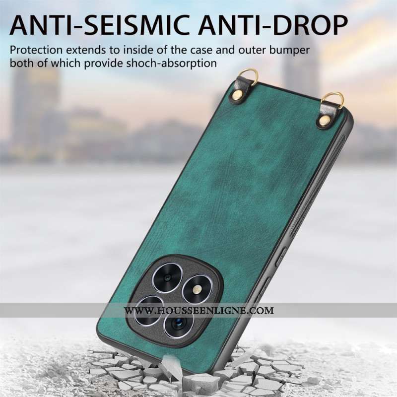 Coque à Cordon Xiaomi Redmi Note 14 ProPlus 5G Effet Cuir