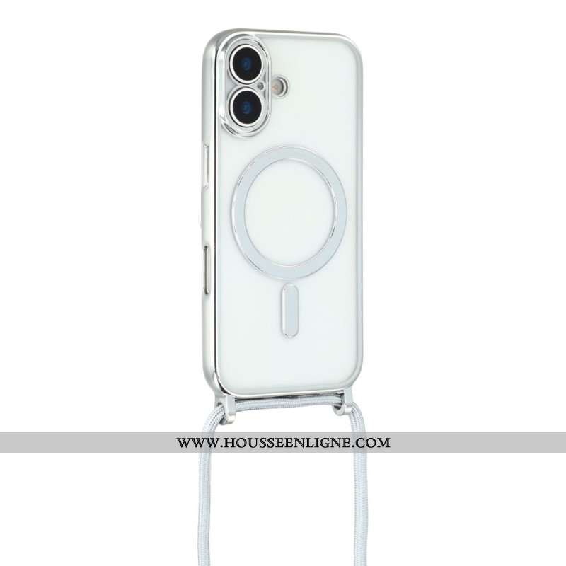 Coque à Cordon iPhone 17 Compatible MagSafe Transparente