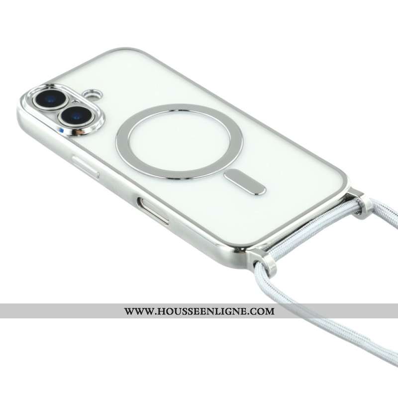 Coque à Cordon iPhone 17 Compatible MagSafe Transparente