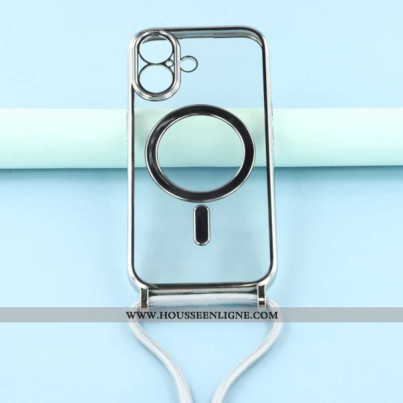 Coque à Cordon iPhone 17 Compatible MagSafe Transparente