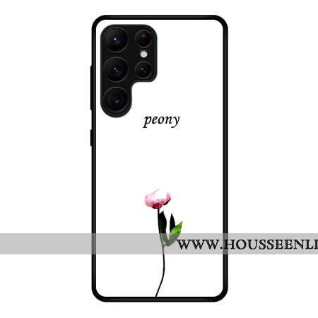 Coque élégante pour Samsung Galaxy S25 Ultra avec motif pivoine