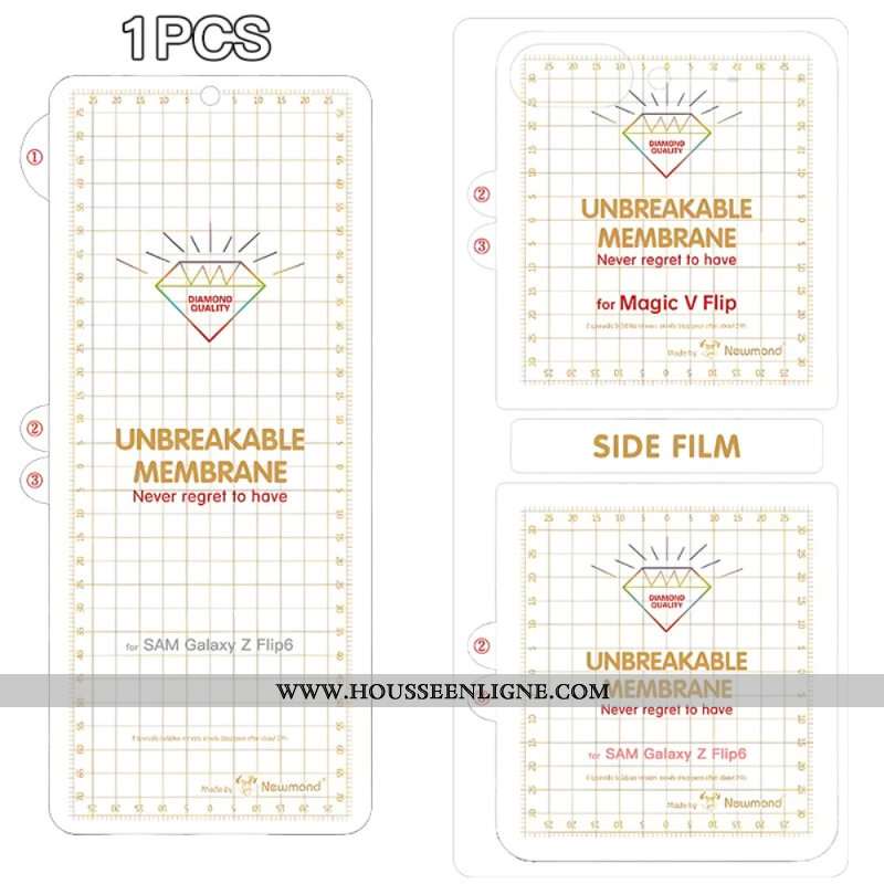 Films de Protection Avant et Arrière pour Samsung Galaxy Z Flip 7 FE / Z Flip 6