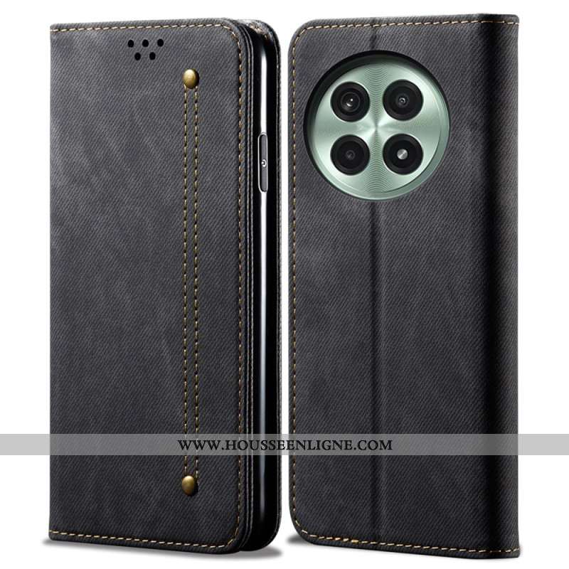Flip Cover OnePlus 13 Tissu Jeans