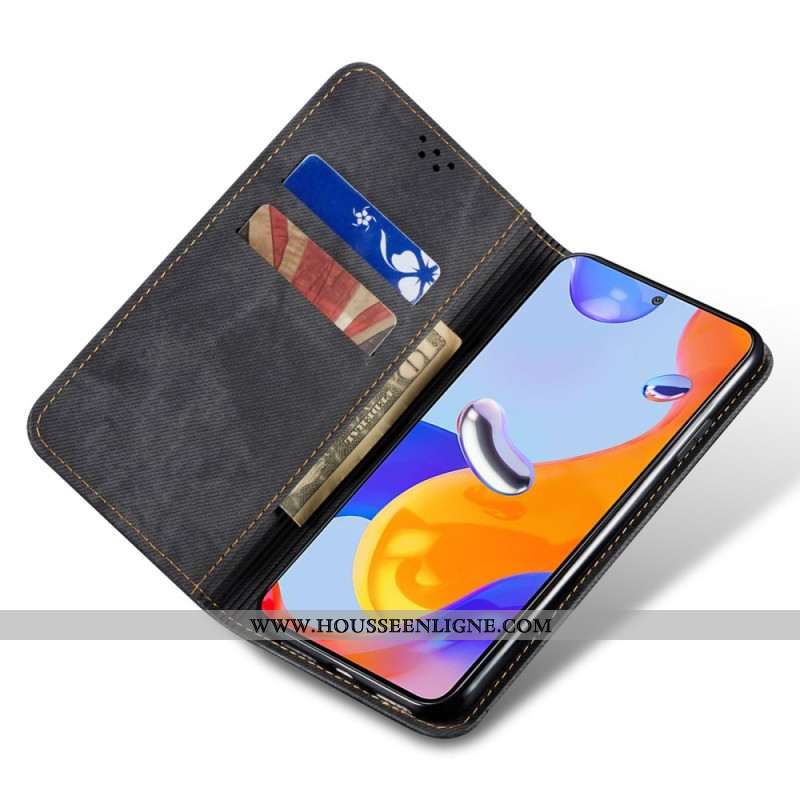 Flip Cover OnePlus 13 Tissu Jeans