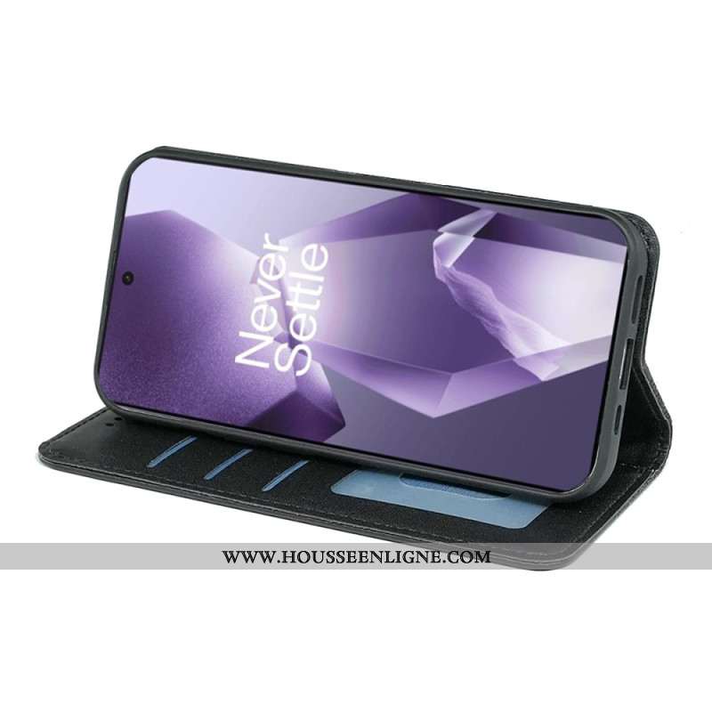 Flip Cover OnePlus 13R 5G Motif Quadrillé à Lanière