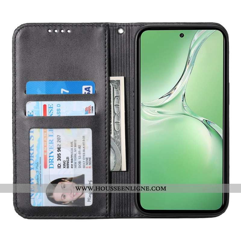 Flip Cover OnePlus 13R Motif Losanges à Lanière