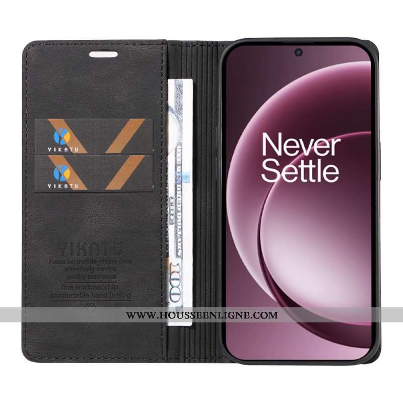 Flip Cover OnePlus 15 Effet Daim YIKATU