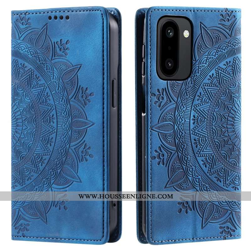 Flip Cover OnePlus 15R Effet Daim Mandala