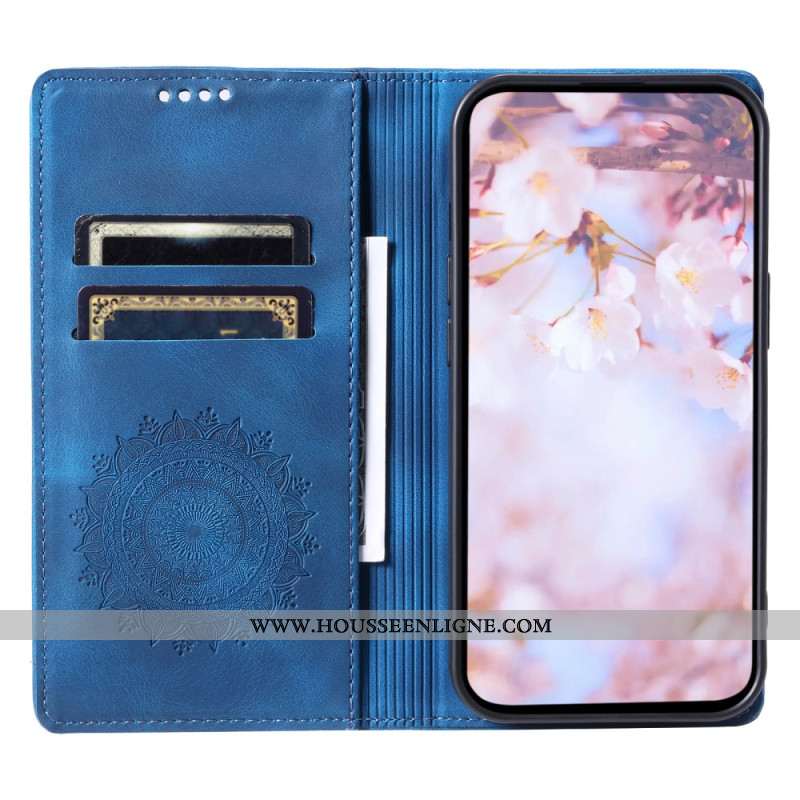 Flip Cover OnePlus 15R Effet Daim Mandala