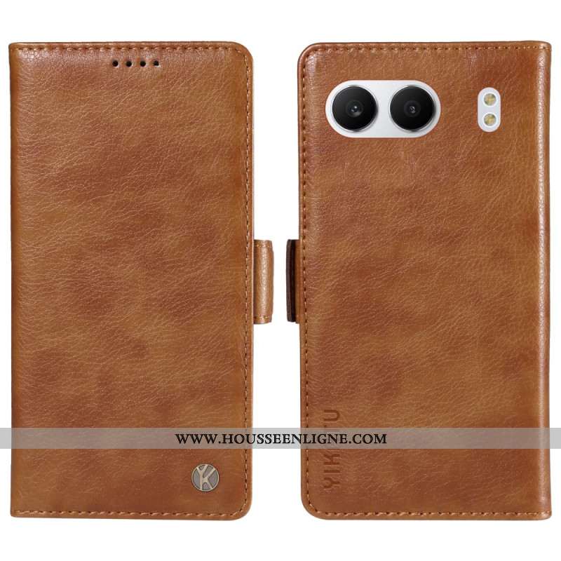 Flip Cover OnePlus Nord 4 Simili Cuir Litchi YIKATU