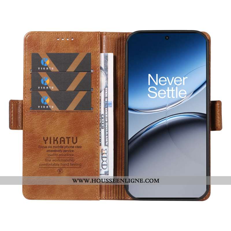 Flip Cover OnePlus Nord 4 Simili Cuir Litchi YIKATU