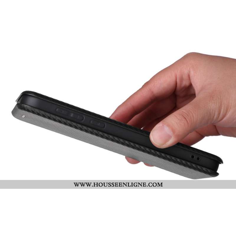 Flip Cover Oppo Find X8 Fibre Carbone