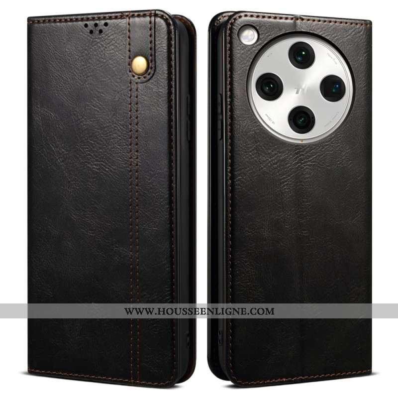 Flip Cover Oppo Find X8 Simili Cuir Ciré