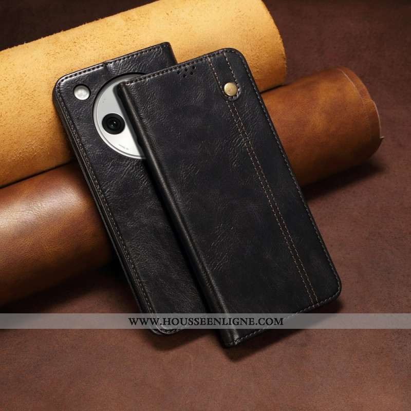 Flip Cover Oppo Find X8 Simili Cuir Ciré