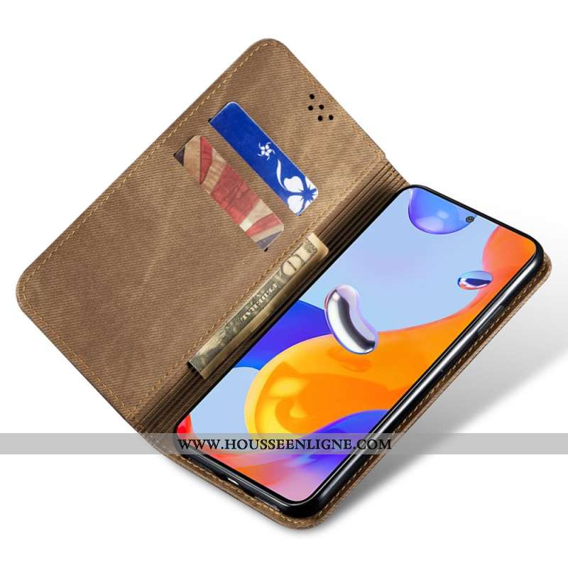 Flip Cover Oppo Find X8 Tissu jeans
