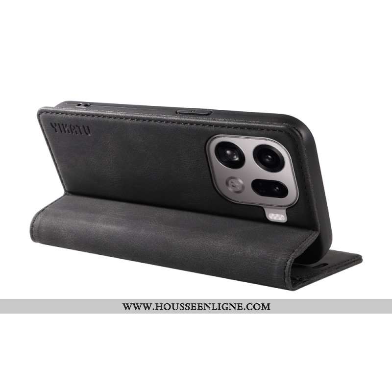 Flip Cover Oppo Find X9 Pro 5G Effet Daim YIKATU