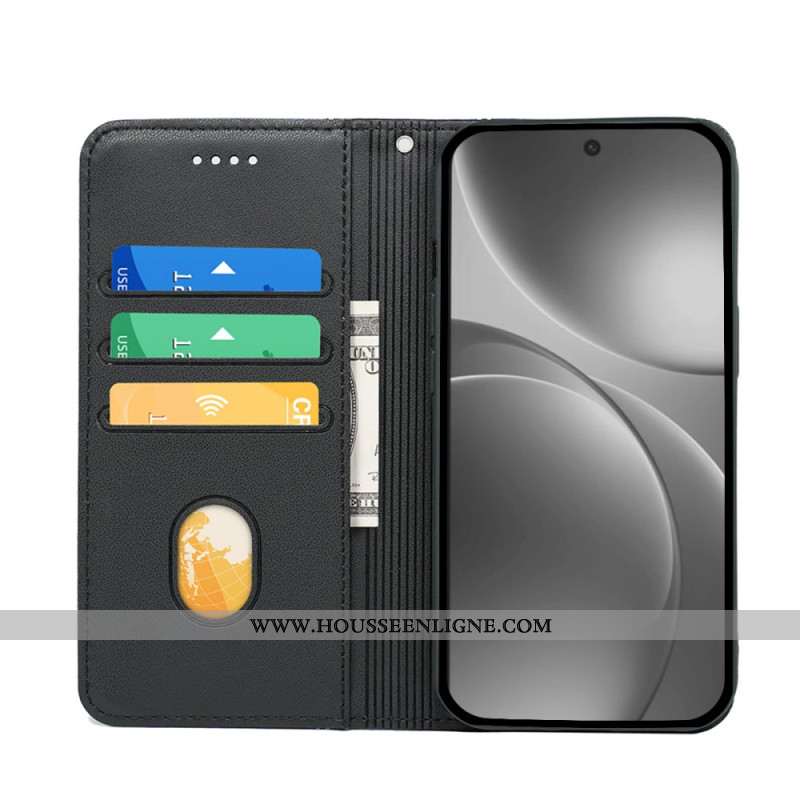 Flip Cover Oppo Find X9 Pro 5G Liseré avec Lanière