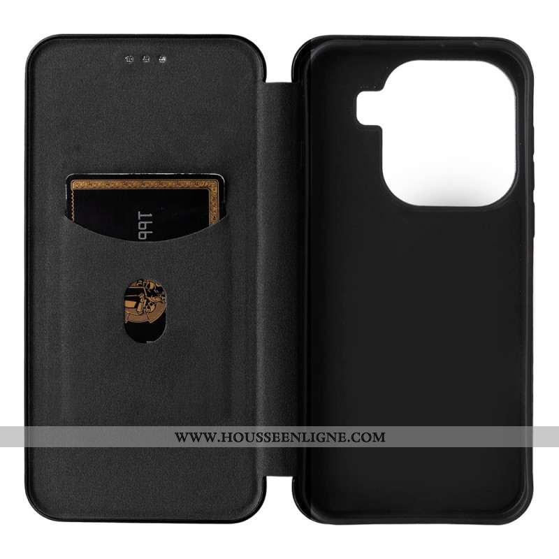 Flip Cover Oppo Find X9 Pro 5G Texture Fibre de Carbone