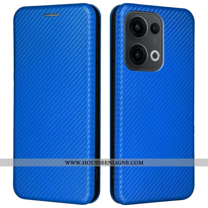 Flip Cover Oppo Reno 13 5G Fibre Carbone