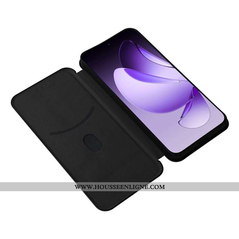 Flip Cover Oppo Reno 13 5G Fibre Carbone