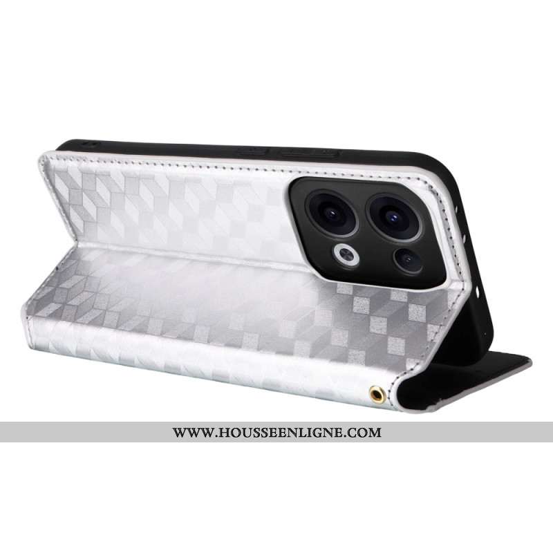 Flip Cover Oppo Reno 13 5G Losanges 3D