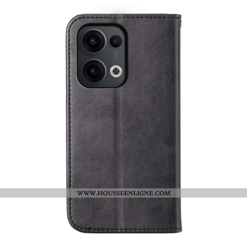 Flip Cover Oppo Reno 13 5G Motif Losanges à Lanière
