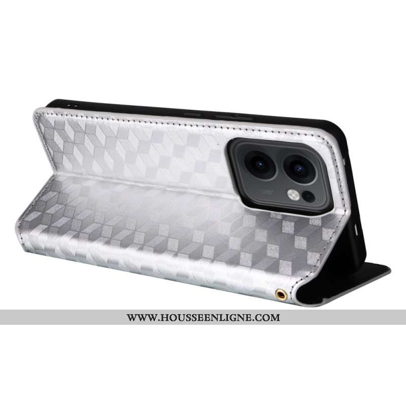 Flip Cover Oppo Reno 13F 4G / 5G / FS 5G Losanges 3D