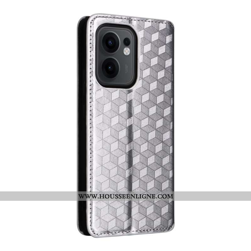 Flip Cover Oppo Reno 13F 4G / 5G / FS 5G Losanges 3D