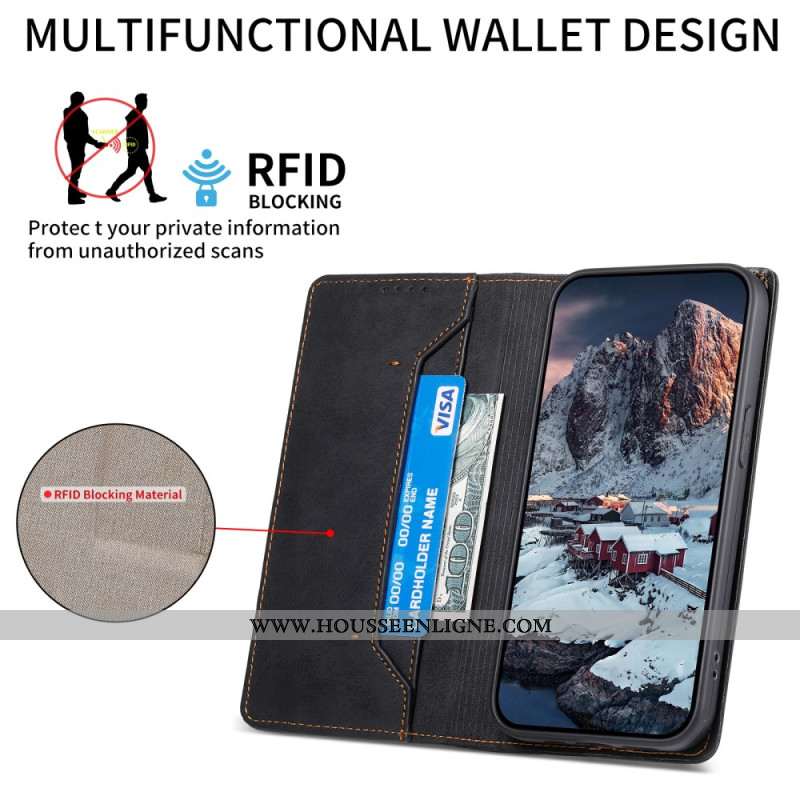 Flip Cover Oppo Reno 13F 4G / 5G / FS 5G Portefeuille RFID