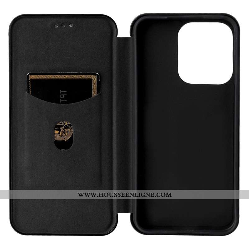 Flip Cover Oppo Reno 14 5G Fibre Carbone