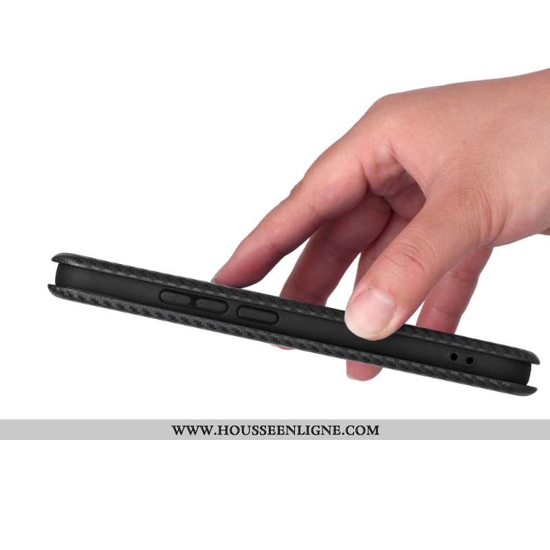 Flip Cover Oppo Reno 14 5G Fibre Carbone